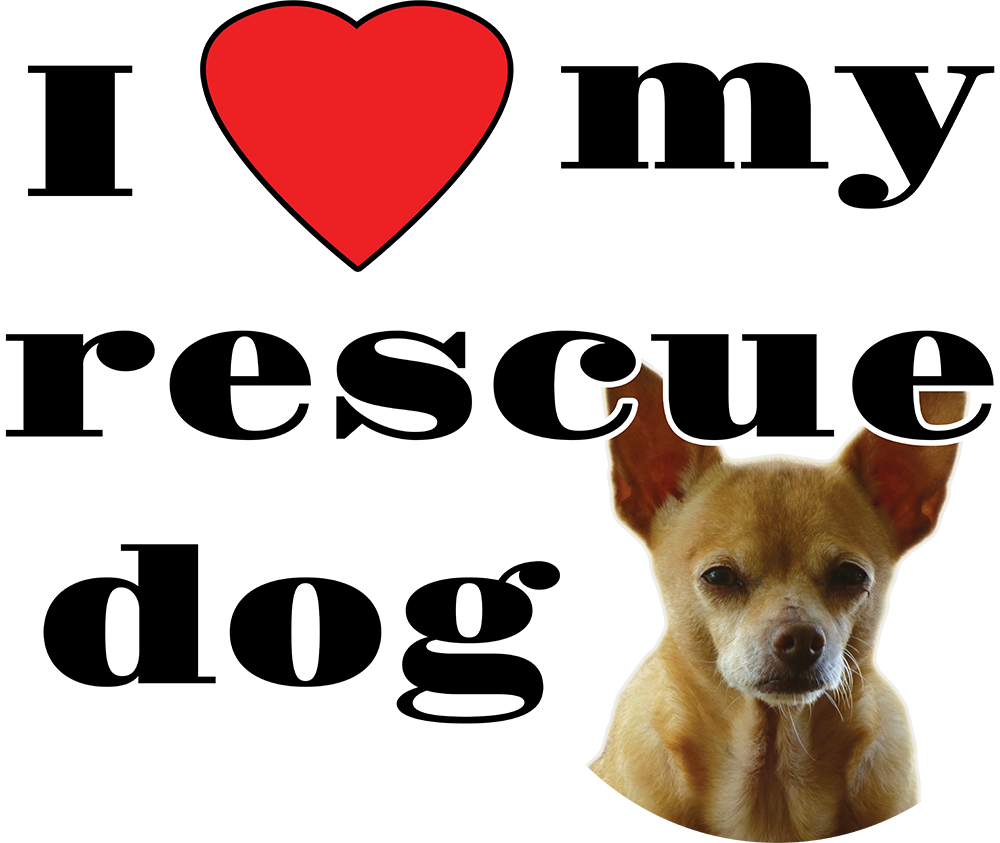 I Love My Rescue Dog Adorable Puppy Heart Design